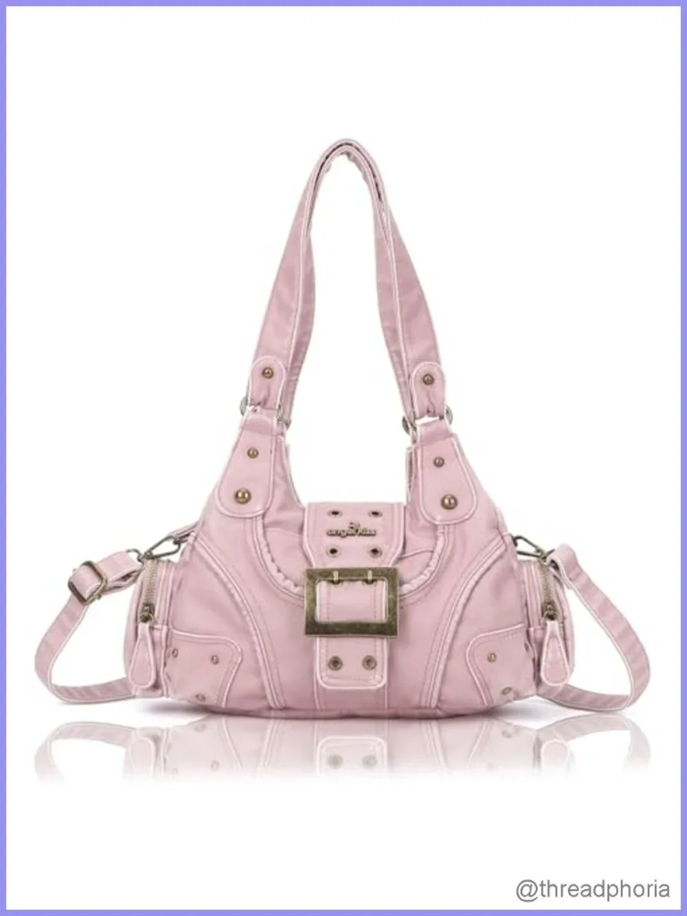 Vegan Leather Hobo Purse Shoulder Handbag Multi-Pocket Crossbody Bag Tote